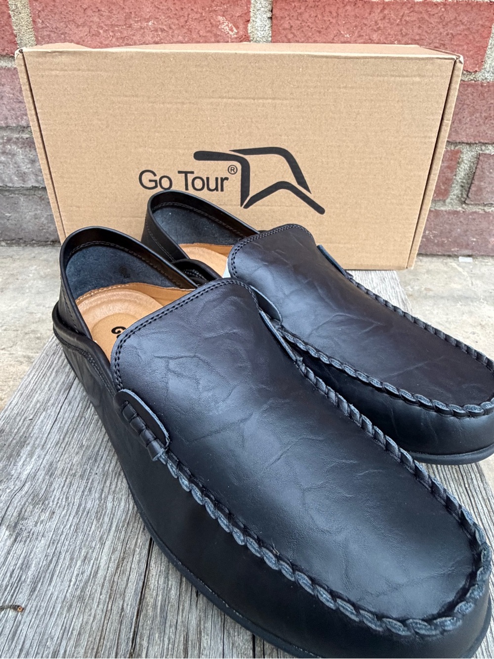 Men’s Black Slip-On Comfort Loafers